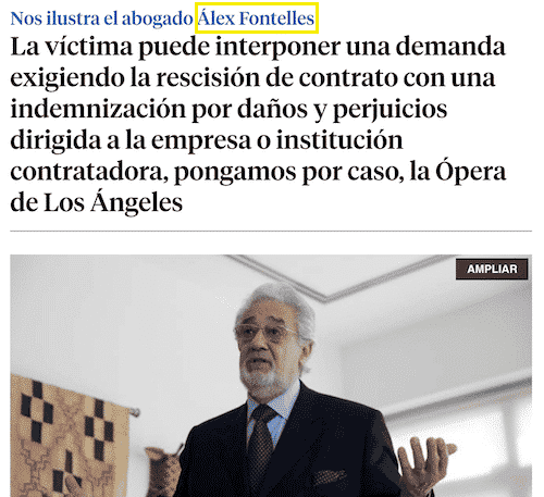 Placido Domingo Acoso