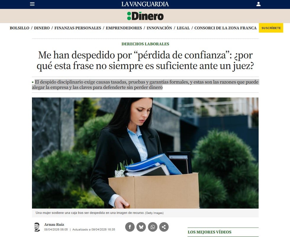 Artículo La Vanguardia 08/04/26